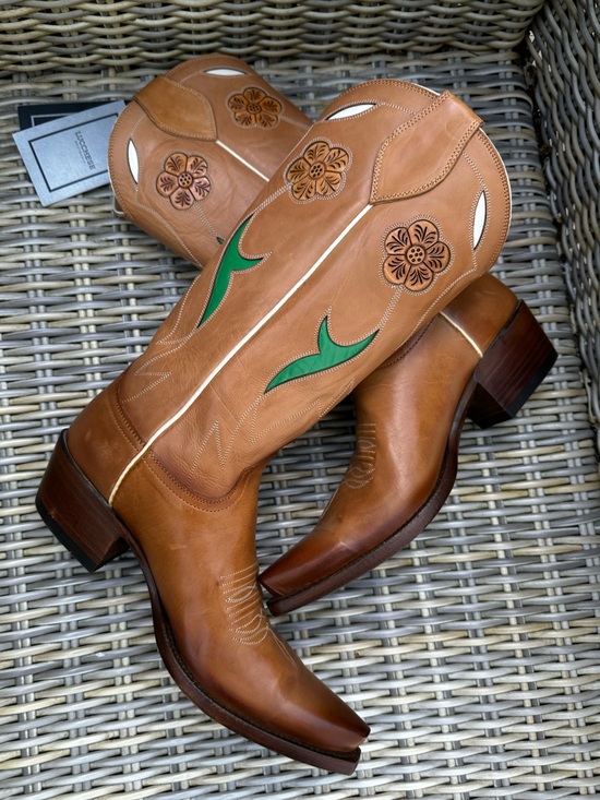 Ralph Lauren Shoes - NWT Lucchese x Ralph Lauren Polo Western Boots 10 Cowboy Cowgirl Tobacco USA